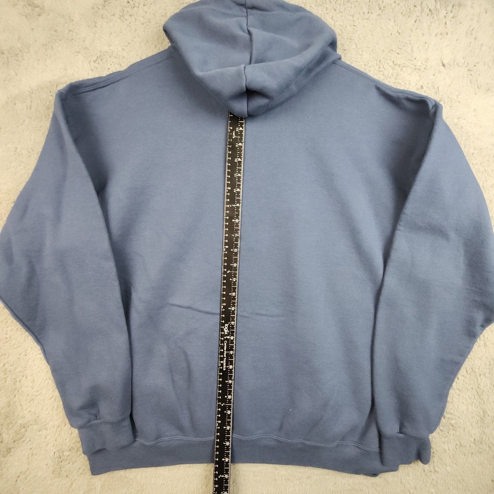 Fruit of the Loom Hoodie Mens XL Blue Plain Pullover Sweatshirt Basics Comfort - Picture 8 of 9